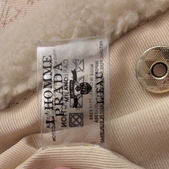 Prada Soft Cream Sherpa/Fleece Top Handle Tote Bag - Picture 10 of 14